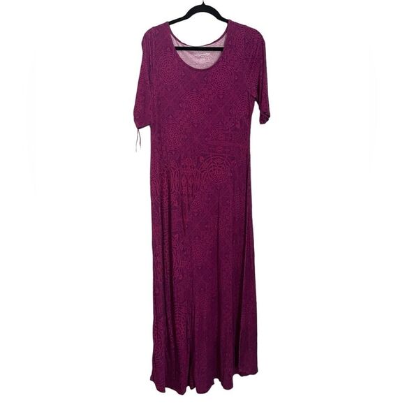Soft Surroundings Maxi 3/4 Sleeve Flowy Purple Viscose Blend Boho Medium - Picture 1 of 7